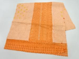 リサイクル　絞りレース花模様ショール